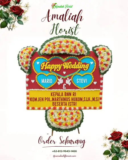 Papan Bunga Pernikahan Banjar Mulya